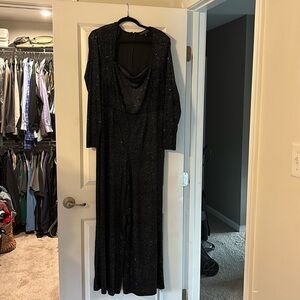 Black Sparkly jumpsuit. Worn once. Size 16.
